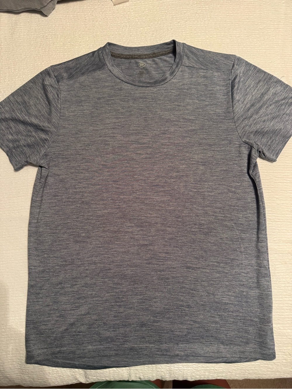 Men's Heather Blue Short Sleeve Performance Tee